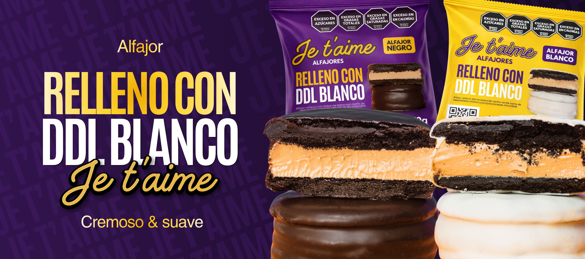Relleno DDL Blanco: alfajor relleno de dulce de leche blanco